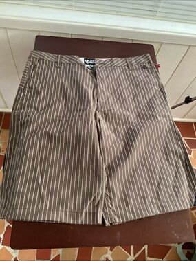 Vans Brown Pinstripe Skate Shorts